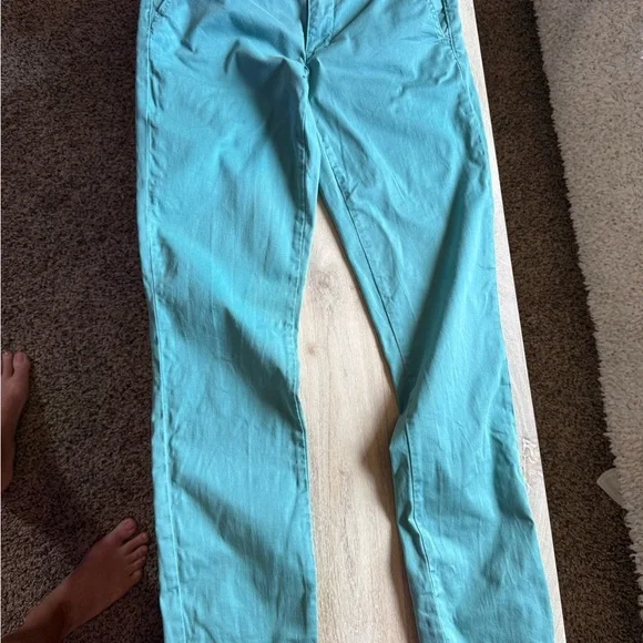 Anthropologie Relaxed chino blue green OOS online size 27 - Picture 5 of 12